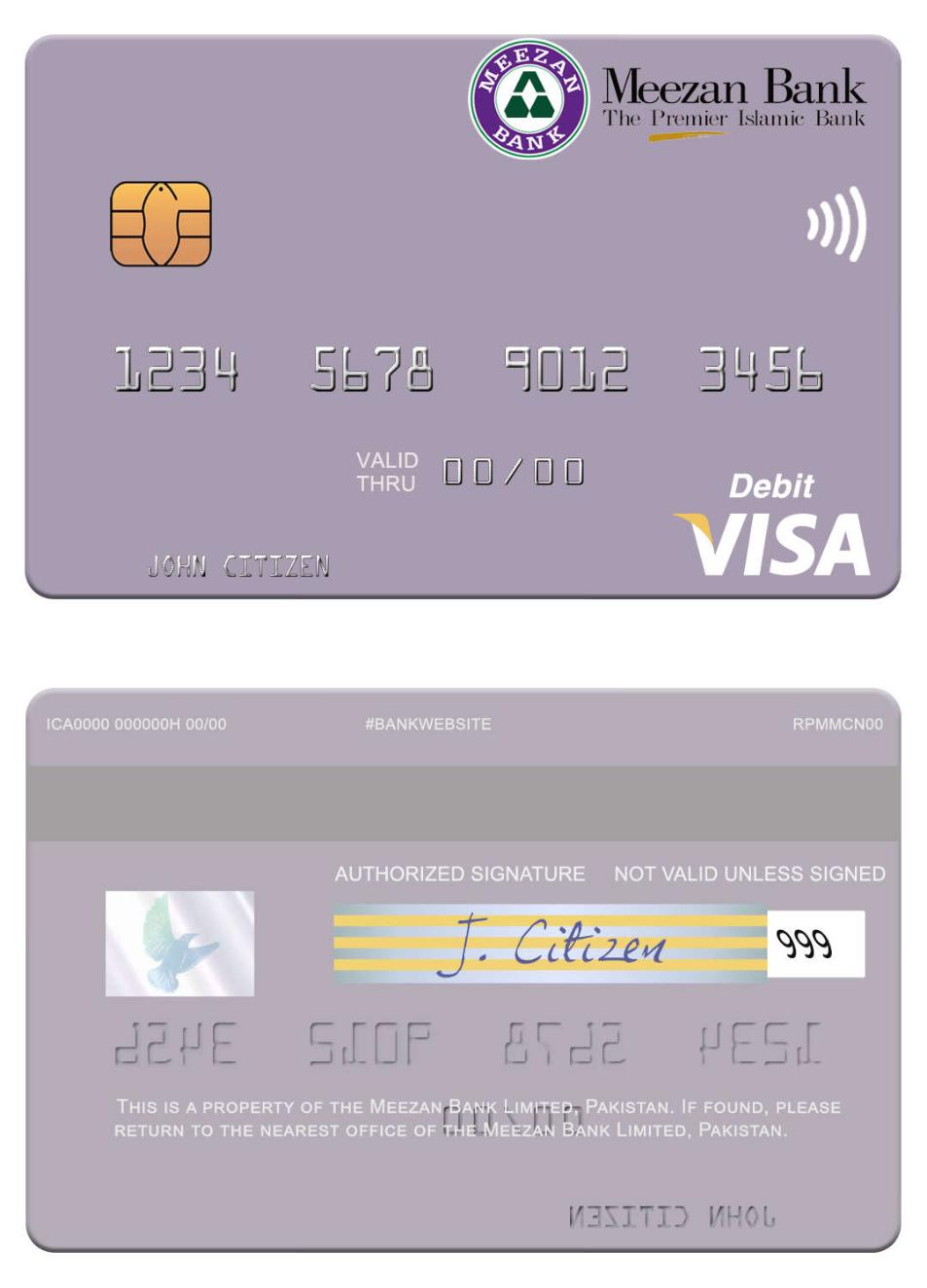 Pakistan Meezan Bank Limited visa debit card